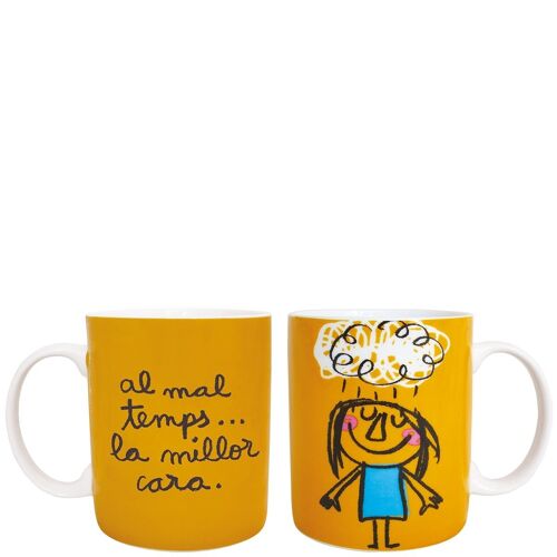 Mug "al mal temps la millor cara"