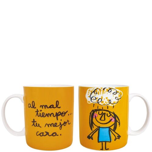 Mug "al mal tiempo tu mejor cara"