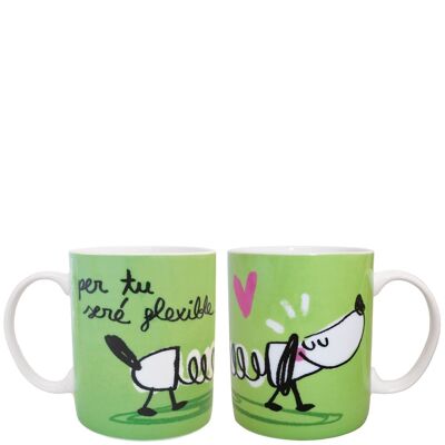 Mug "per tu seré flexible" green