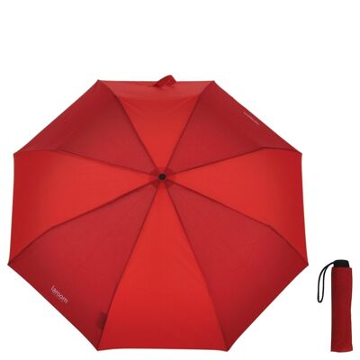 Paraguas "mini" rosso con mango de acero