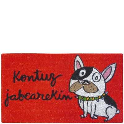 Doormat "kontuz jabearekin" red