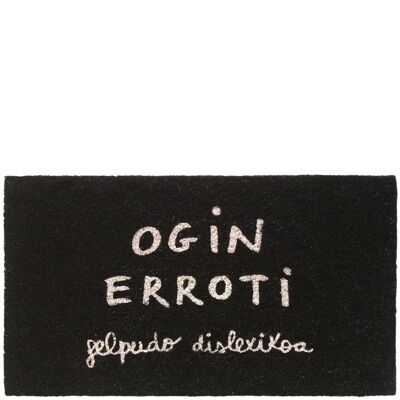 Zerbino "ogin erroti (felpudo dislexikoa)" nero