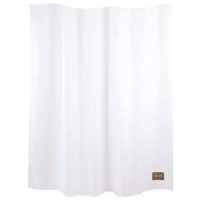 Badvorhang "einfarbig" aus weißem Polyester