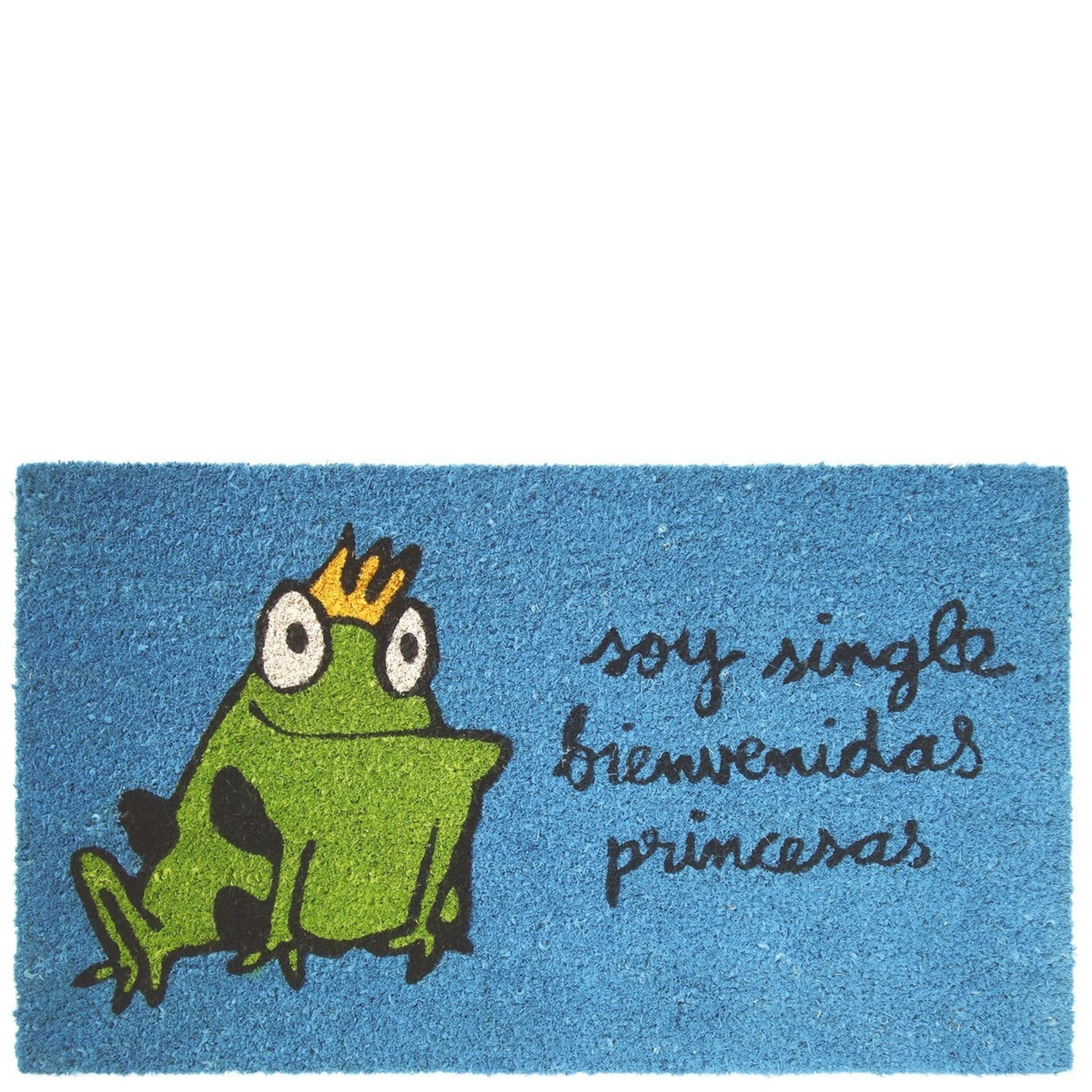 Buy wholesale Doormat soy single bienvenidas princesas blue