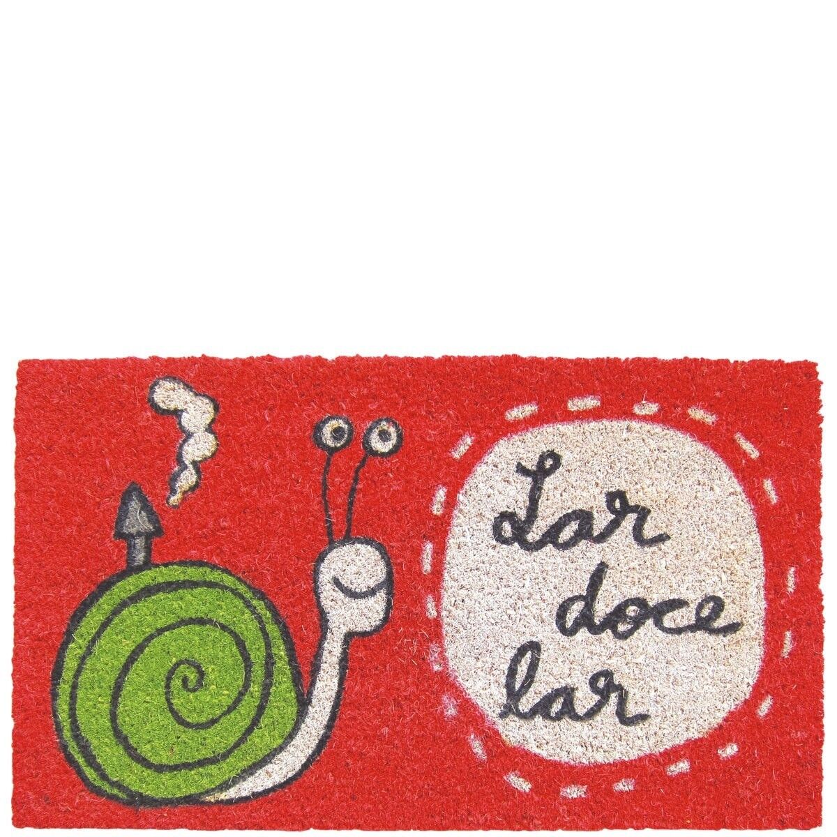 Felpudo "lar doce lar" rojo