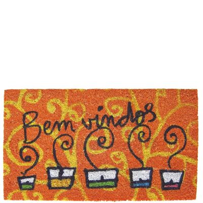 Doormat candles "bemvindos" orange