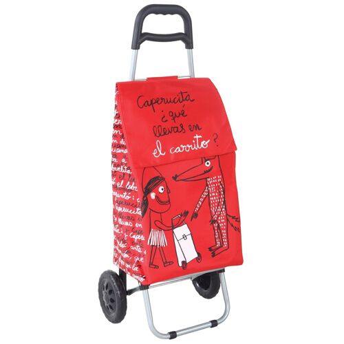 Shopping trolley "little red riding hood" red 37 liters