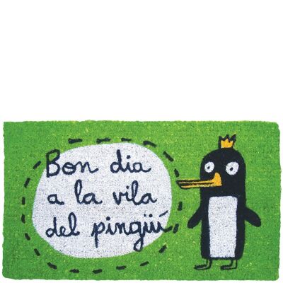 Fußmatte "bon dia a la vila del pingüí" grün