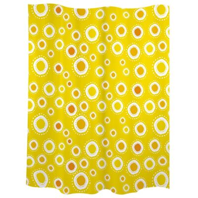 Bath curtain "suns" orange polyester