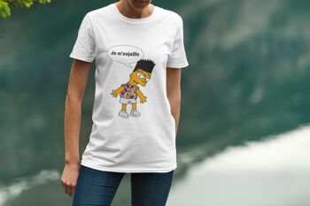 Tshirt Unisexe Blanc "Bart - Je m'enjaille" 2