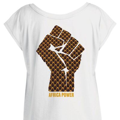 Tshirt Femme Oversize - "AFRICA POWER FUEGO"