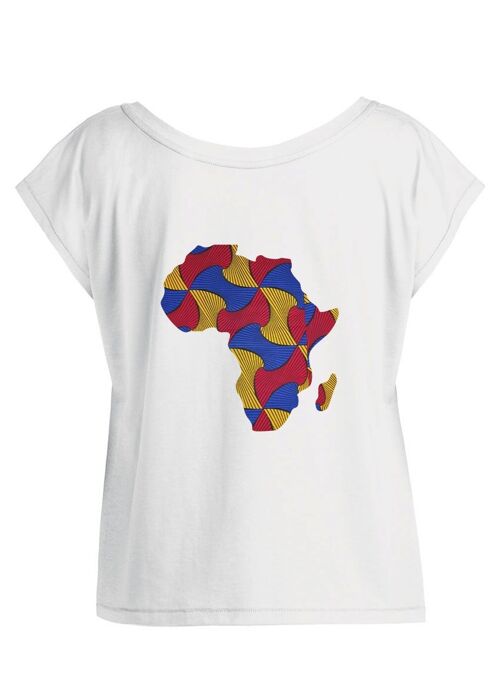 Tshirt Femme Oversize - "MAP AFRICA COLOR "