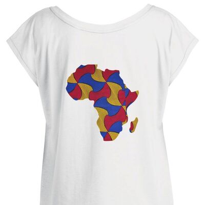 Tshirt Femme Oversize - "MAP AFRICA COLOR "