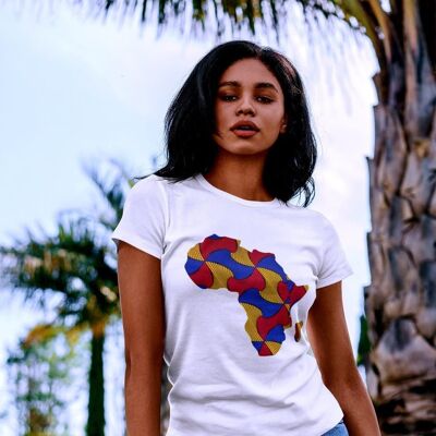 Tshirt Femme - "MAP AFRICA COLOR "