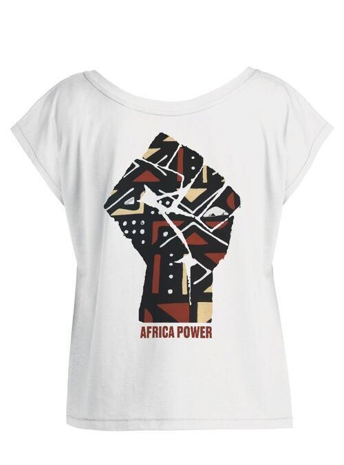 Tshirt Femme Oversize - "AFRICA POWER BOGOLAN"