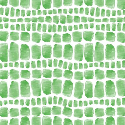 Quadratischer Schal Grün Aquarell
