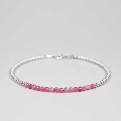 Pink Tourmaline beaded bracelet