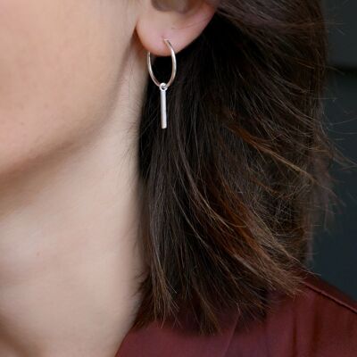 Bar hoop earrings