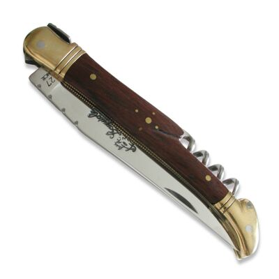 Laguiole knife rosewood handle with corkscrew