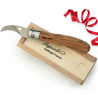 Laguiole mushroom knife with its pencil case