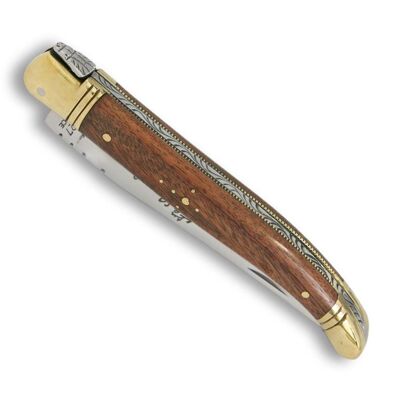 Laguiole knife rosewood handle in a case