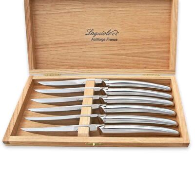 Box of 6 Laguiole steak knives with stylized bee