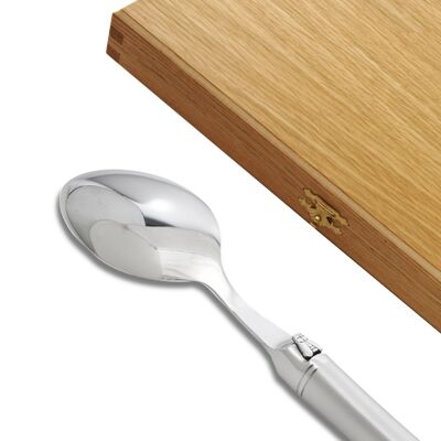 Coffret de 6 cuillères à soupe Laguiole Prestige Inox Finition Sablée