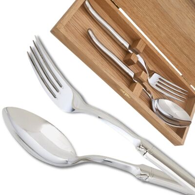 Laguiole Prestige Serving Set Forged Stainless Steel Brilliant Finish