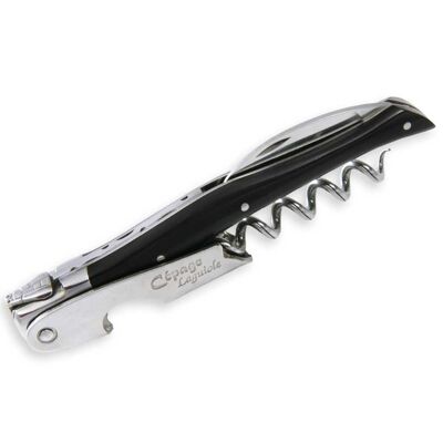 Laguiole corkscrew black horn handle