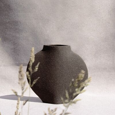 CERAMIC VASE ‘MOON [S] - BLACK’