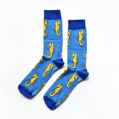 Seahorse Socks | Bamboo Socks | Light Blue Socks