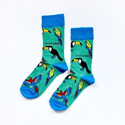 Toucan Socks | Bamboo Socks | Vibrant Green Socks
