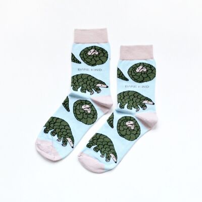 Pangolin Socks | Bamboo Socks | Pastel Blue Socks