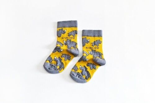 Rhino Socks | Kids Bamboo Socks | Mustard Yellow Socks