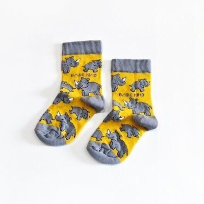 Rhino Socks | Kids Bamboo Socks | Mustard Yellow Socks