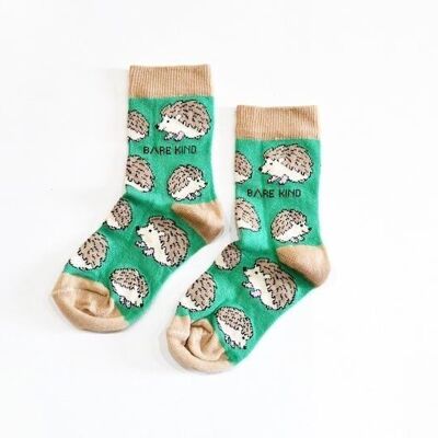 Hedgehog Socks | Child Bamboo Socks | Green Socks