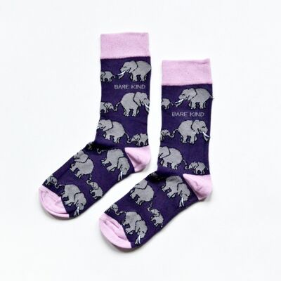 Elefantensocken | Bambussocken | Lila Socken | Savanah-Socken