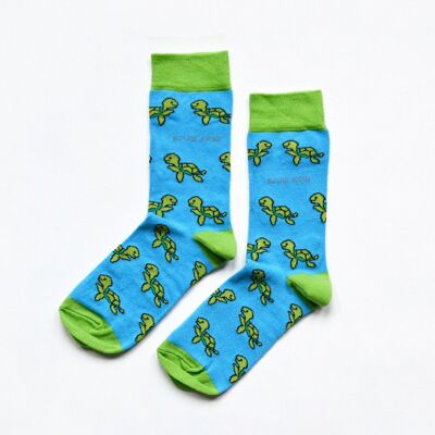 Turtle Socks | Bamboo Socks | Aqua Blue Socks | Ocean Socks
