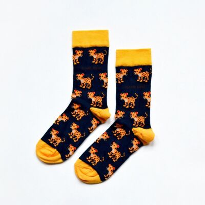 Leopard Socks | Bamboo Socks | Navy Socks | African Socks