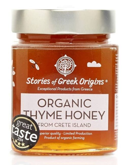 Stories of Greek Origins Organic Thyme Honey Crete 420g