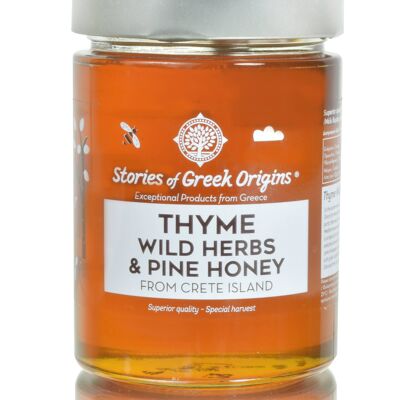 Stories of Greek Origins Thyme, Wild Herbs & Pine honey