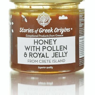 Historias de origen griego Miel con polen y jalea real