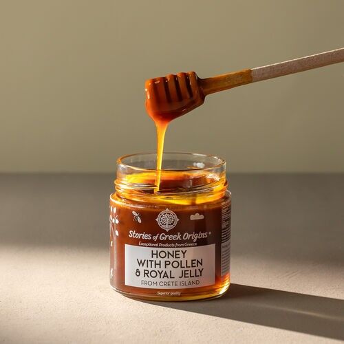 Stories of Greek Origins  Honey with Pollen & Royal Jelly