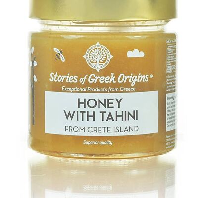 Geschichten griechischer Ursprünge Honig mit Tahini aus Kreta 250g