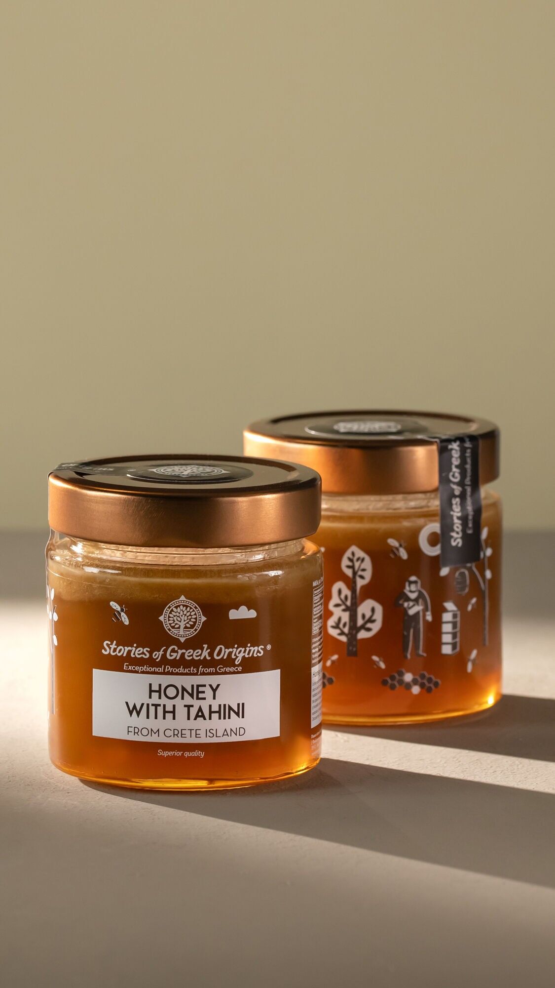 Stories of Greek Origins  Honey with Tahini from Crete 250g
