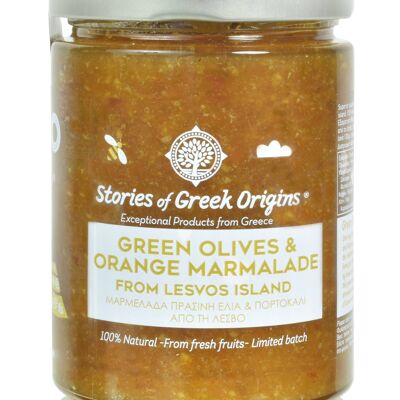 Historias de orígenes griegos Aceitunas verdes y mermelada de naranja
