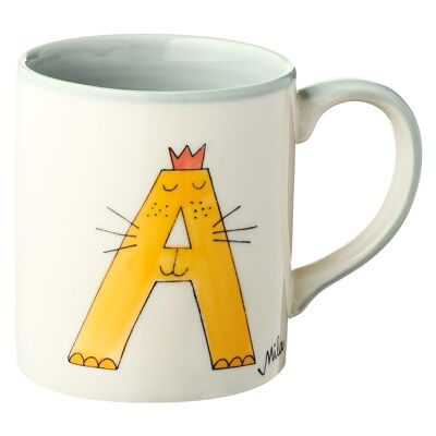 Letter mug Hey "A" - children's tableware