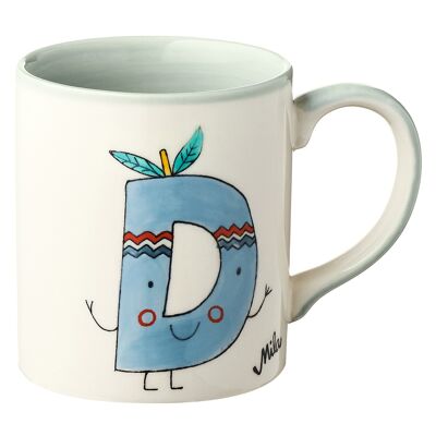 Letter mug Hey "D" - children's tableware