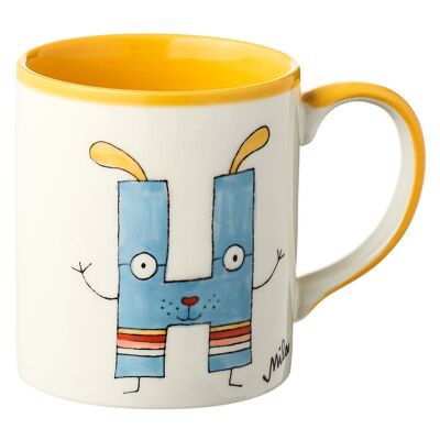 Letter mug Hey "H" - children's tableware