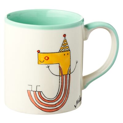 Letter mug Hey "J" - children's tableware